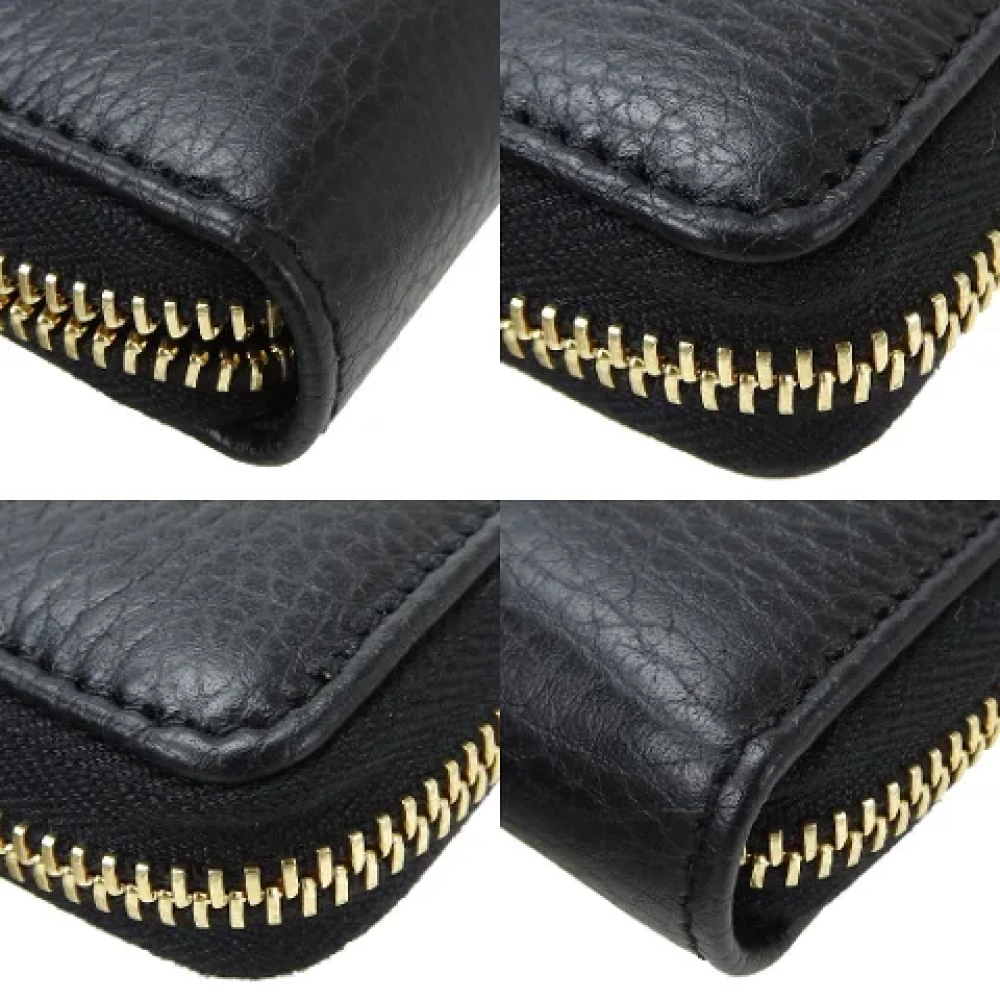 Gucci Vintage Pre-owned Leather wallets Black Dames