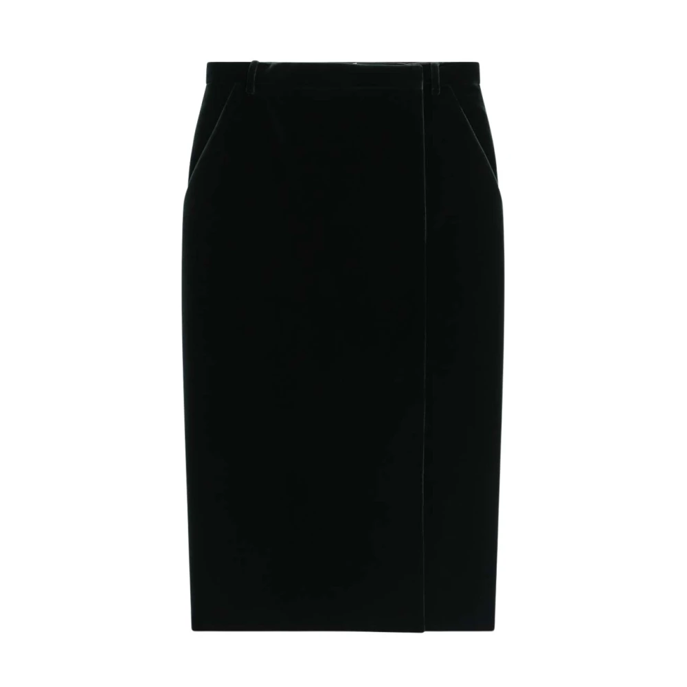 Saint Laurent Women's Black Tight Pencil Skirt