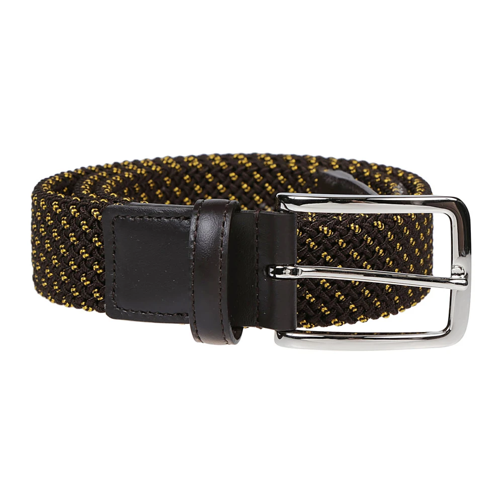 Hogan Elastische Tape Riem Brown Heren