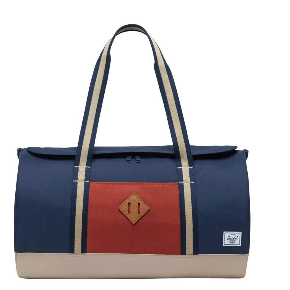 Herschel Unisex Multicolor Heritage Duffle Bag Black/Red Stripes - Weekend Bags - One Size - Bags