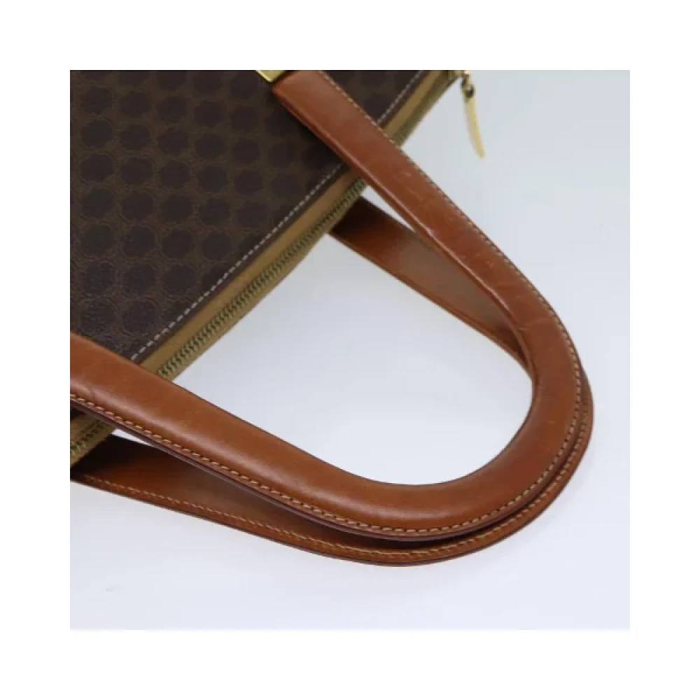 Celine Vintage Pre-owned Fabric handbags Brown Dames