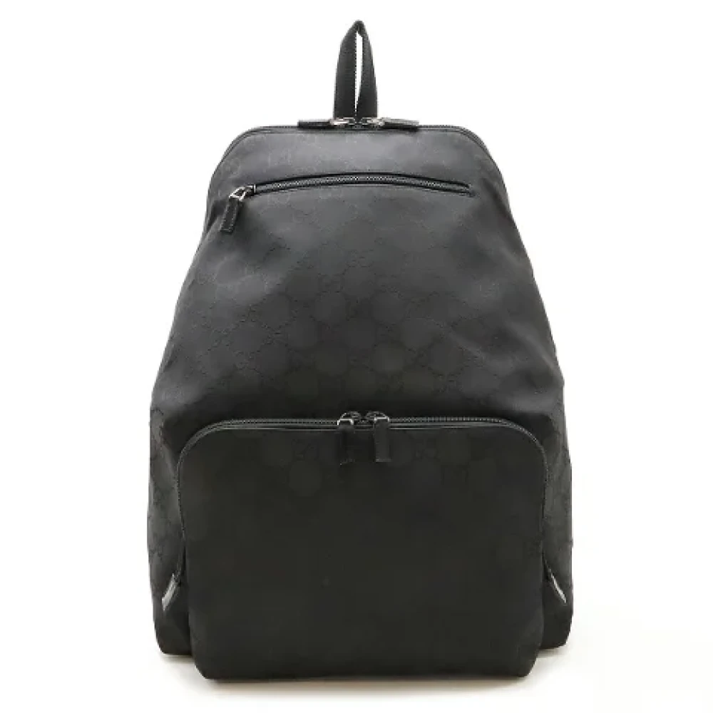 Gucci Vintage Pre-owned Canvas backpacks Black Dames