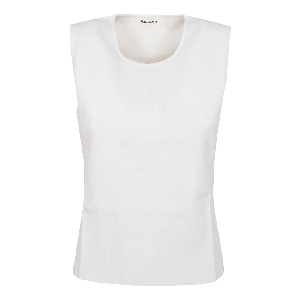 P.a.r.o.s.h. Witte Gebreide Top voor Vrouwen White Dames