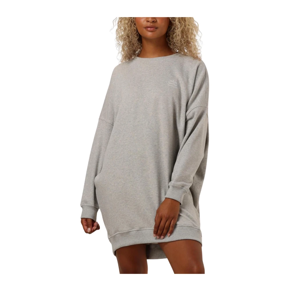 Co'Couture Clean Oversized Sweat Dress Gray Dames