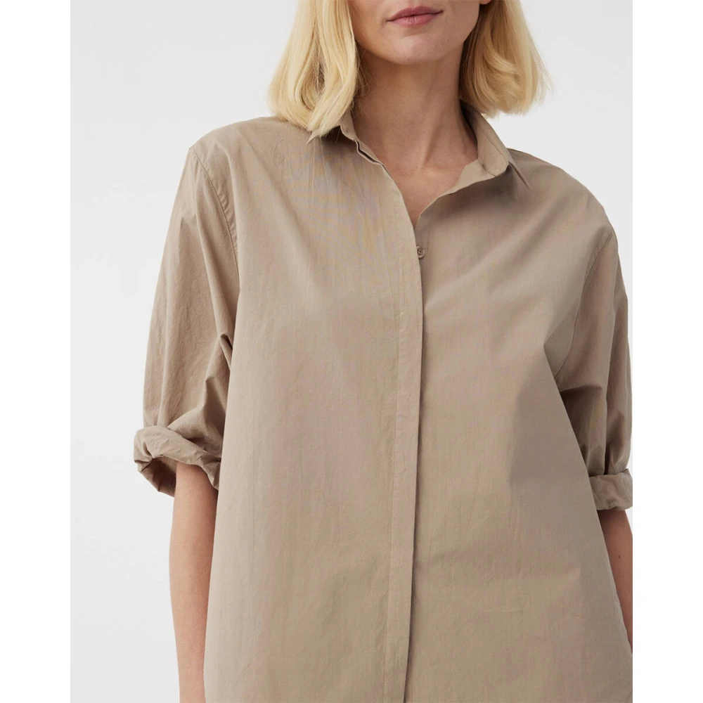 Knit-ted Blouse Korte Mouw Dafne Brown Dames