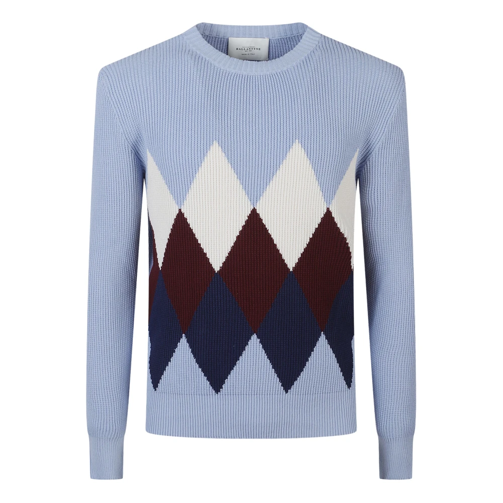 Ballantyne Mannelijk Blauw Truien & Vesten Heren, 2XL, Kasjmier, R Neck Pullover