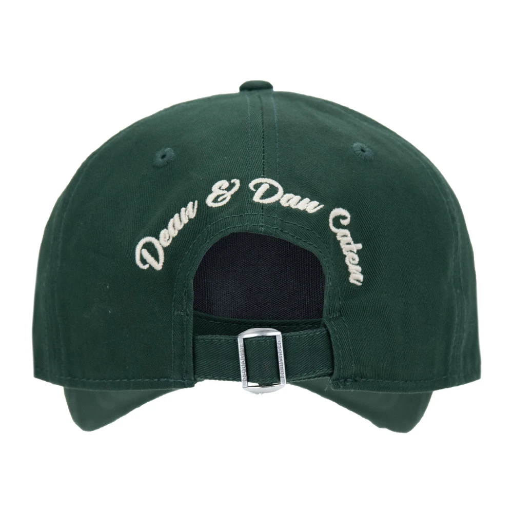 Dsquared2 Geborduurde baseballpet met verstelbare band Green Unisex