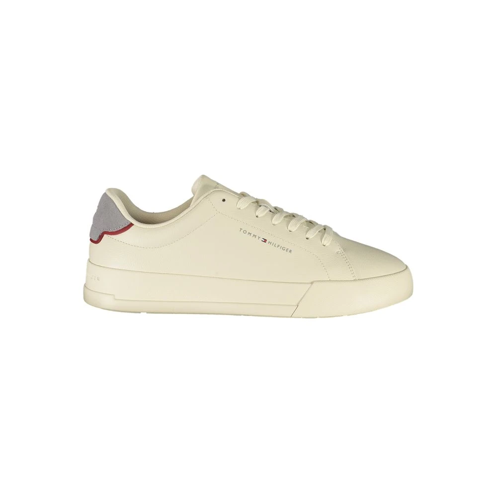 Tommy Hilfiger Men's Beige Sneakers, 9 Uk, Leather Sneaker
