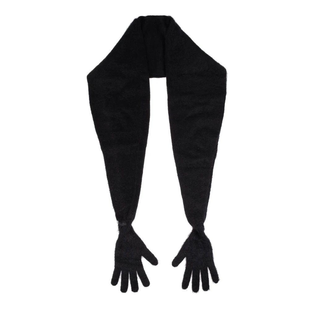 Moschino Sjaal met handschoenen Black Dames