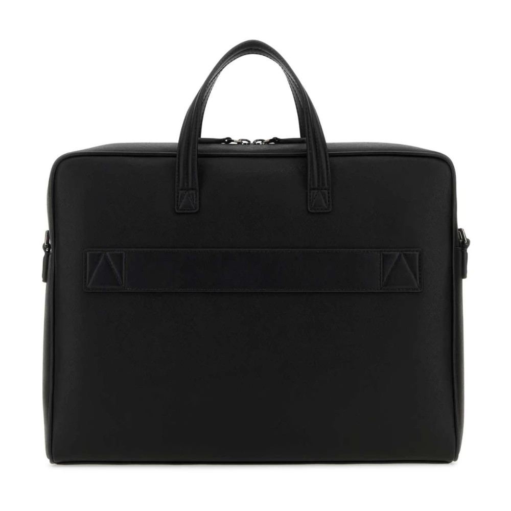 Bally Klassieke Leren Aktetas Black Heren