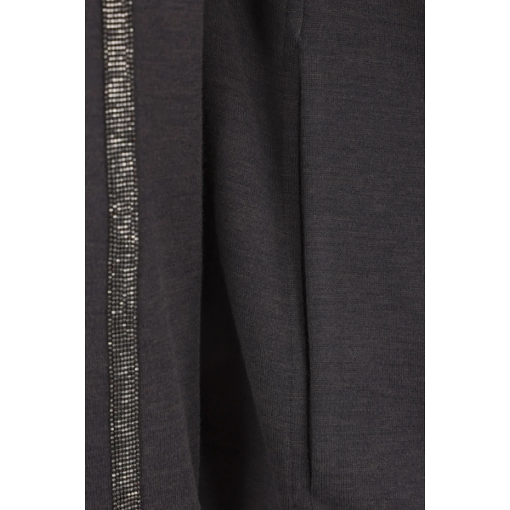 BRUNELLO CUCINELLI Donkergrijze Hoodie Gray Dames