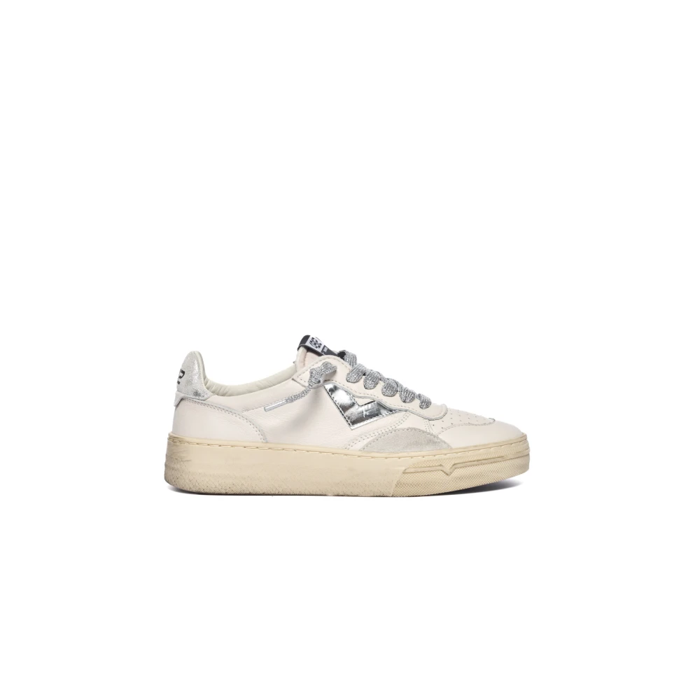 4B12 Witte leren sneakers voor vrouwen Dames Schoenen