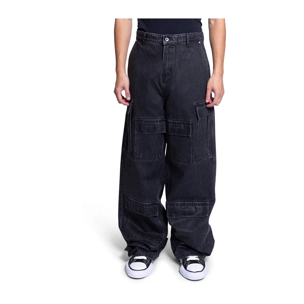 Who Decides War Stijlvolle Gewaxte Cargobroek Gray Heren