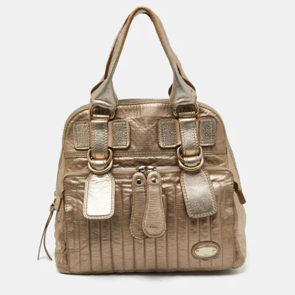 Chloé Pre-owned Leather handbags Yellow Dames