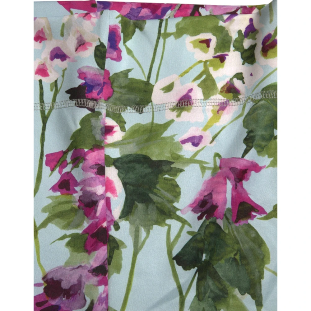 Dolce & Gabbana Bloemrijke Leggings met hoge taille Multicolor Dames
