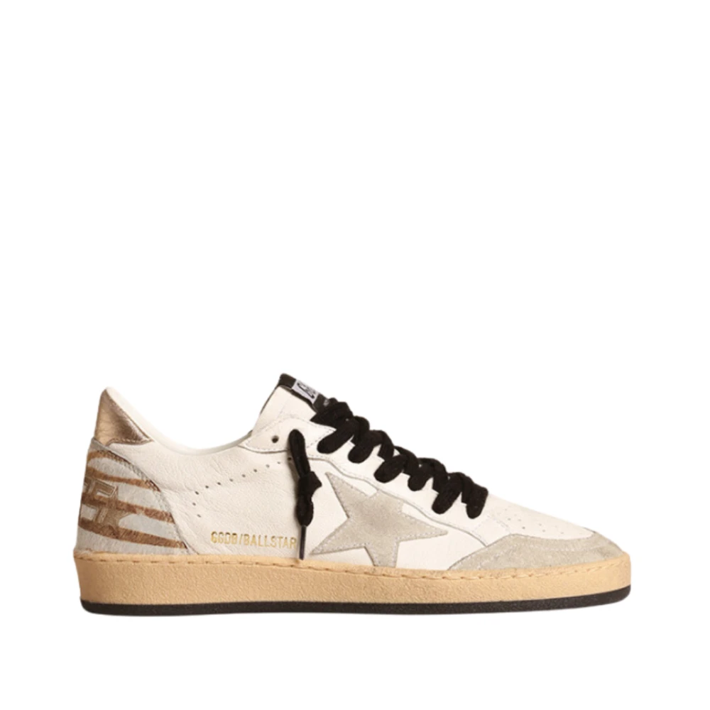 Golden Goose Witte Ballstar Sneakers met Suede Ster Heren Schoenen Veelkleurig Multicolor