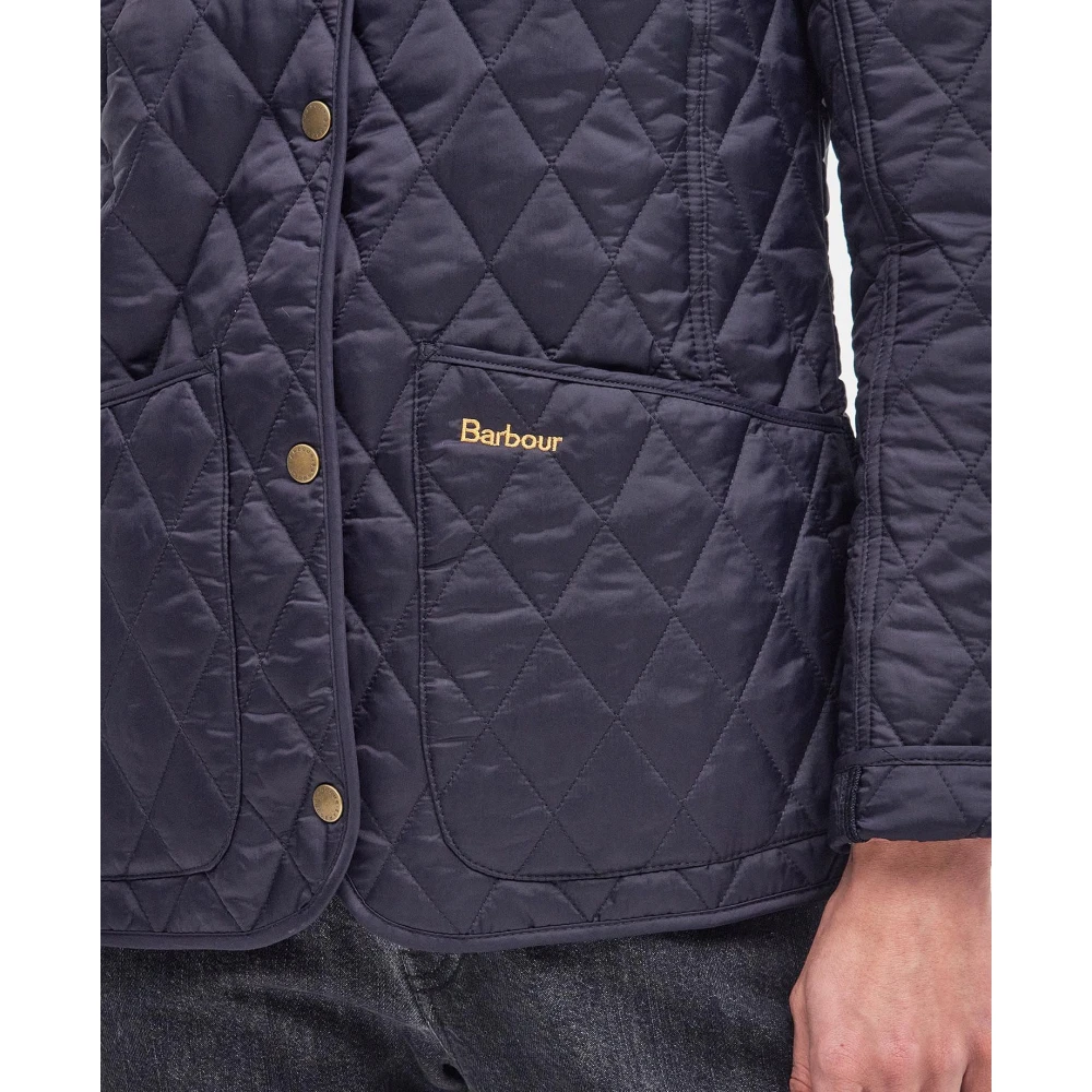 Barbour Gewatteerde jas met fluwelen kraag Black Dames
