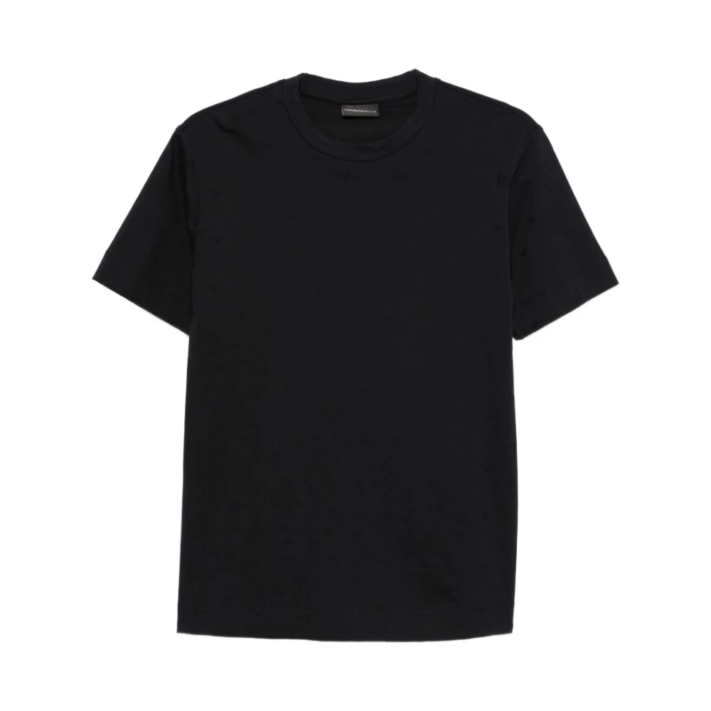 Emporio Armani Men's Blue T-Shirts, 2XL, Logo Cotton T-Shirt