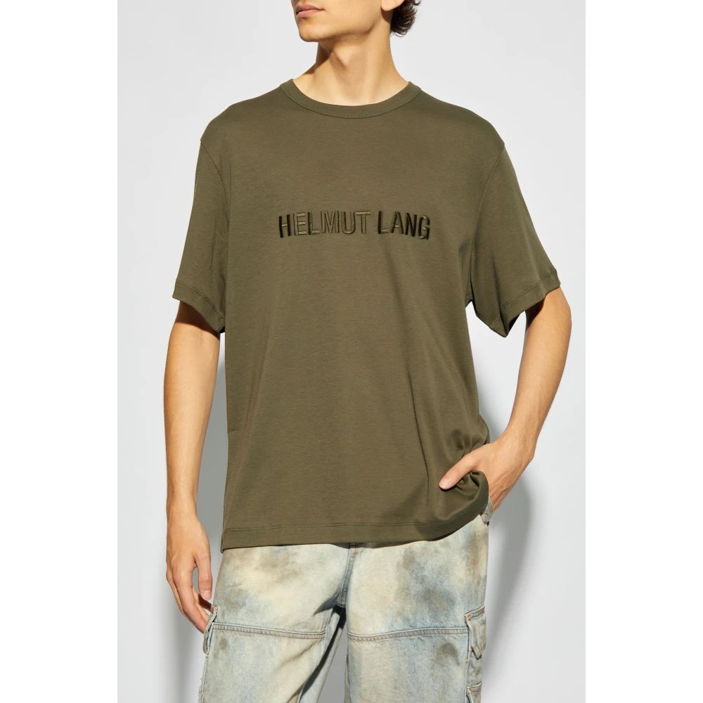 Helmut Lang T-shirt met logo Green Heren