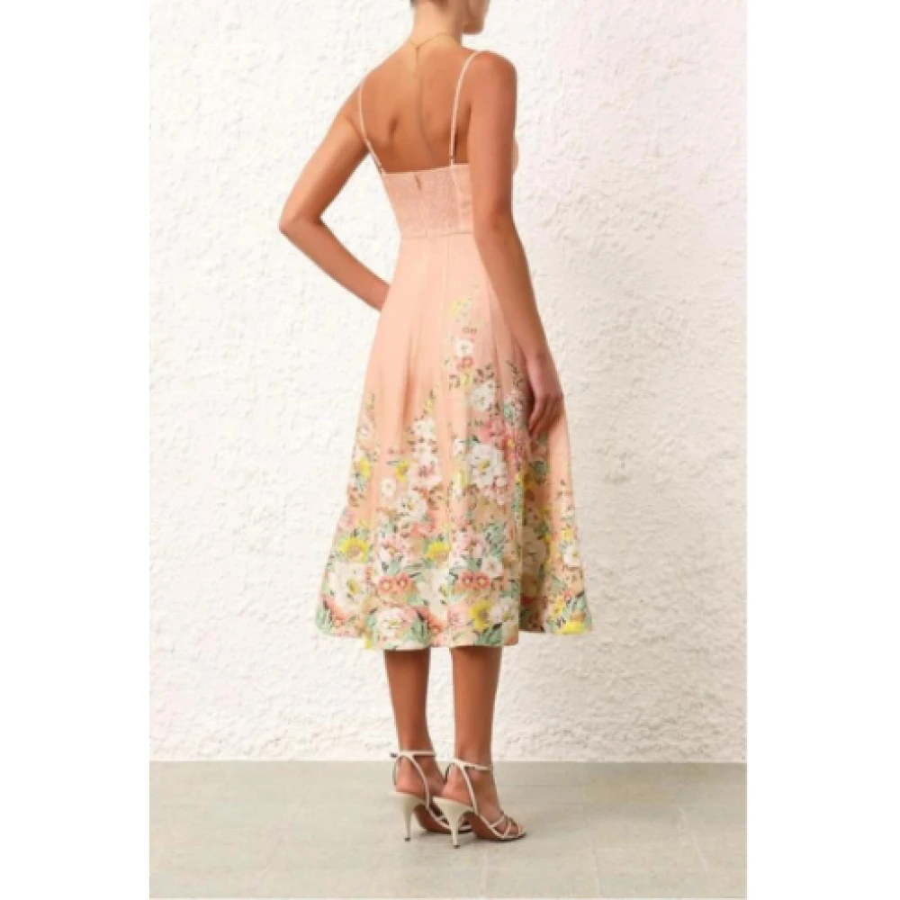 Zimmermann Luxe Roze Picknick Jurk Mode Stijl Pink Dames