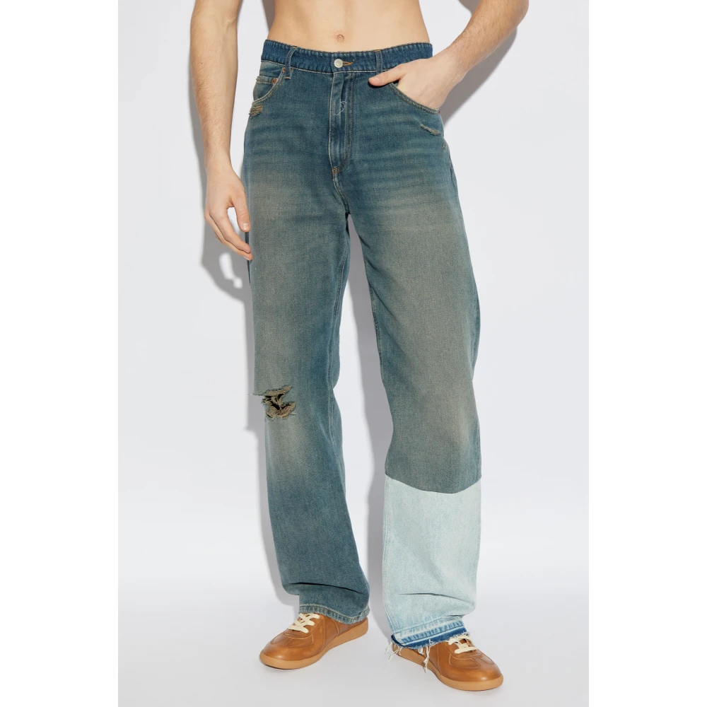 MM6 Maison Margiela Jeans met distressing Blue Heren