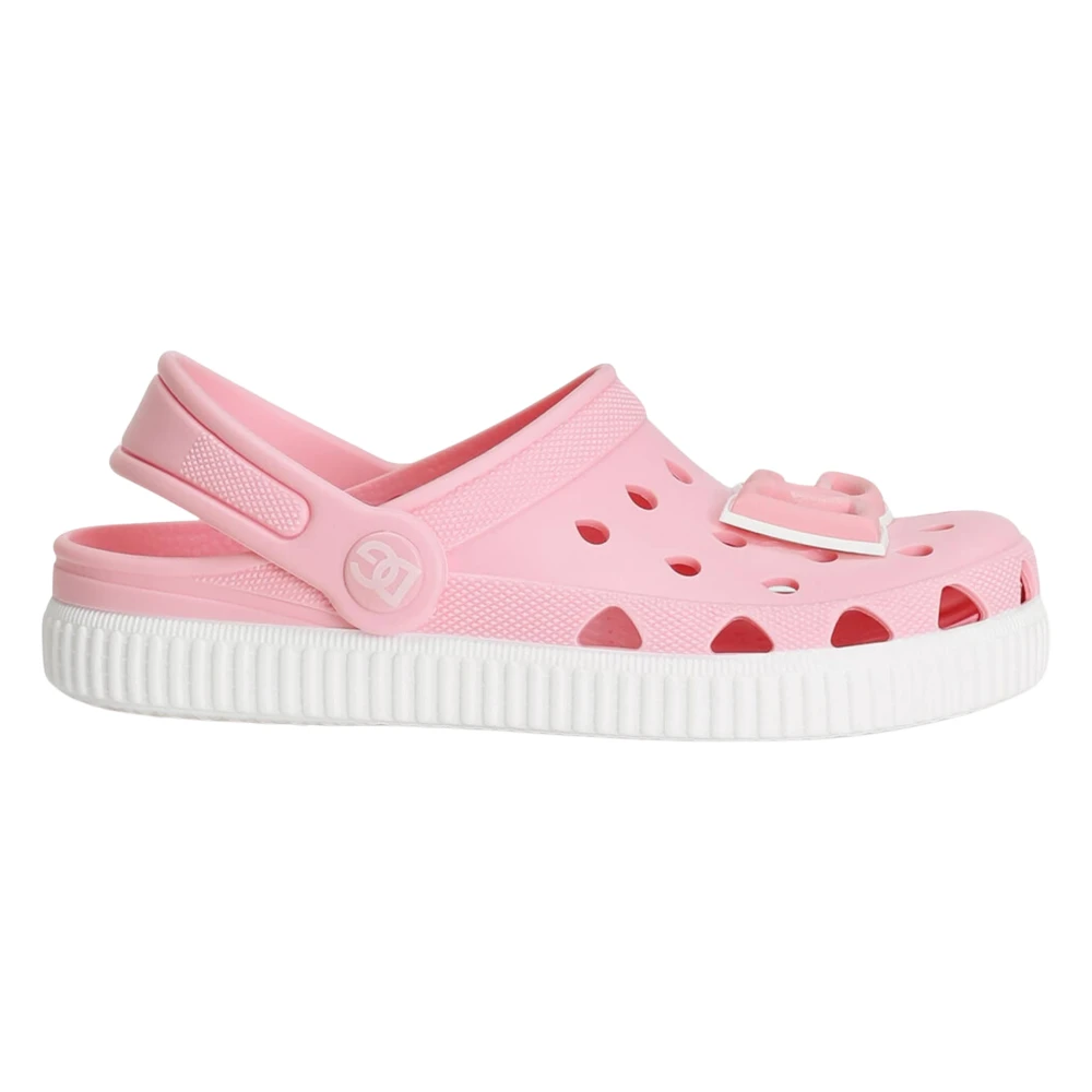 Dolce & Gabbana , Kids Sandals, Female, Pink, 31 Eu, Logo Clog Sandals
