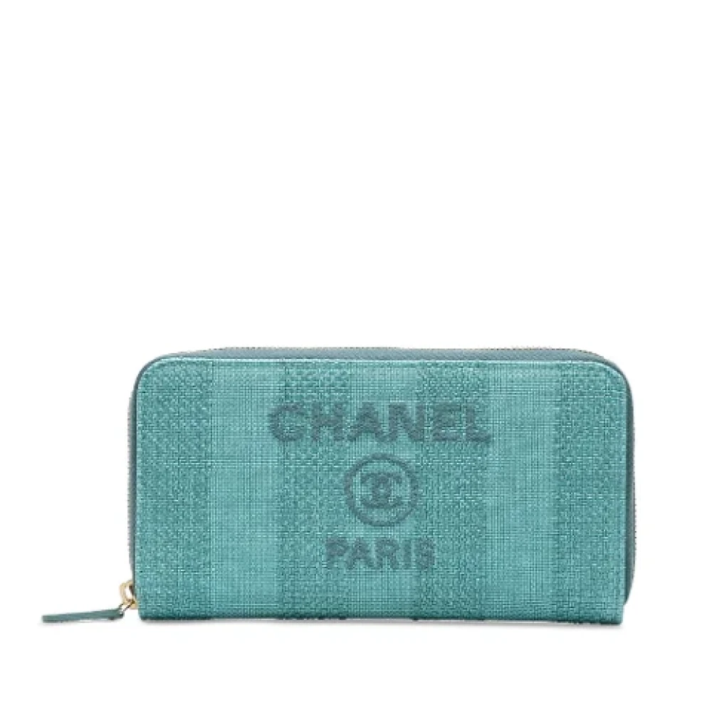 Chanel Vintage Pre-owned Fabric wallets Blue Dames
