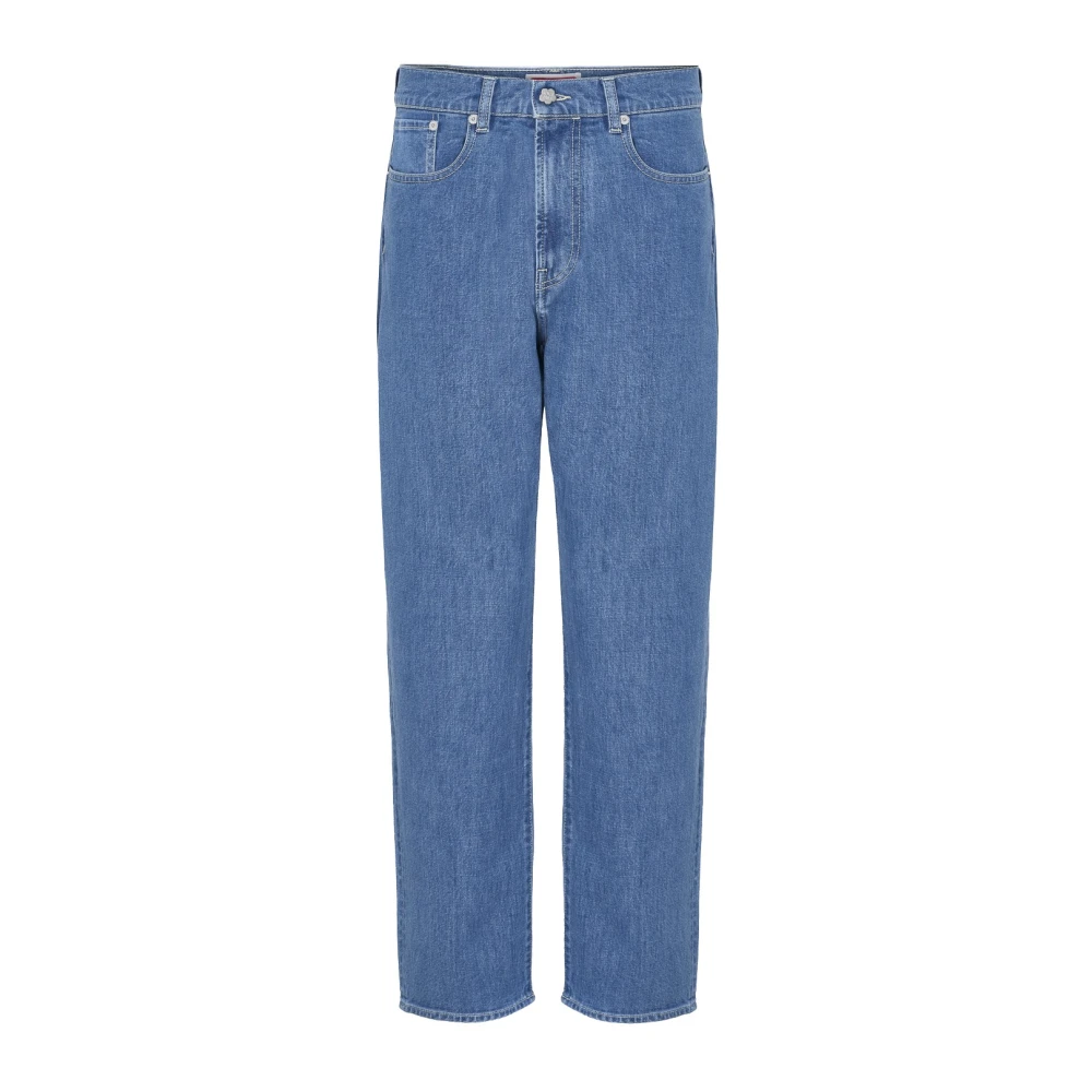 Kenzo Blauwe Gewassen Denim Jeans Blue Heren