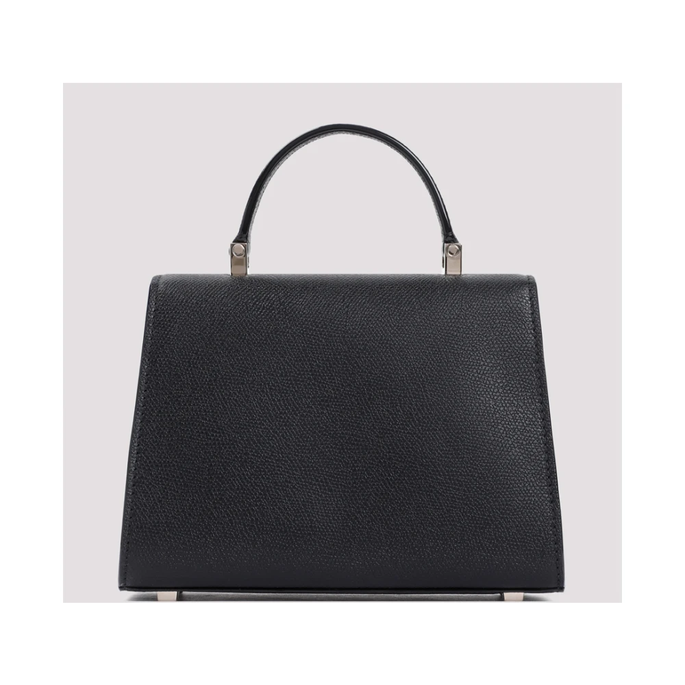 Valextra Zwarte leren crossbody tas Black Dames