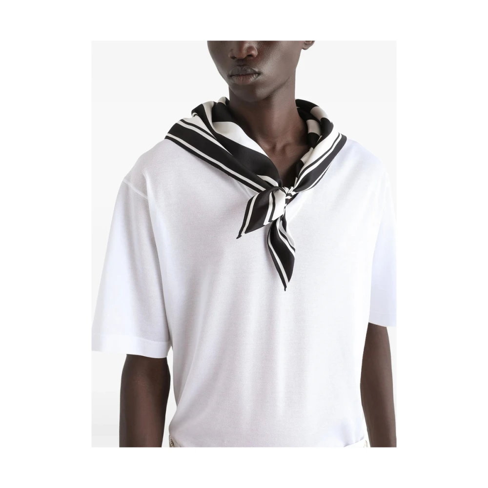 Dolce & Gabbana Witte V-hals Korte Mouwen T-shirt White Heren
