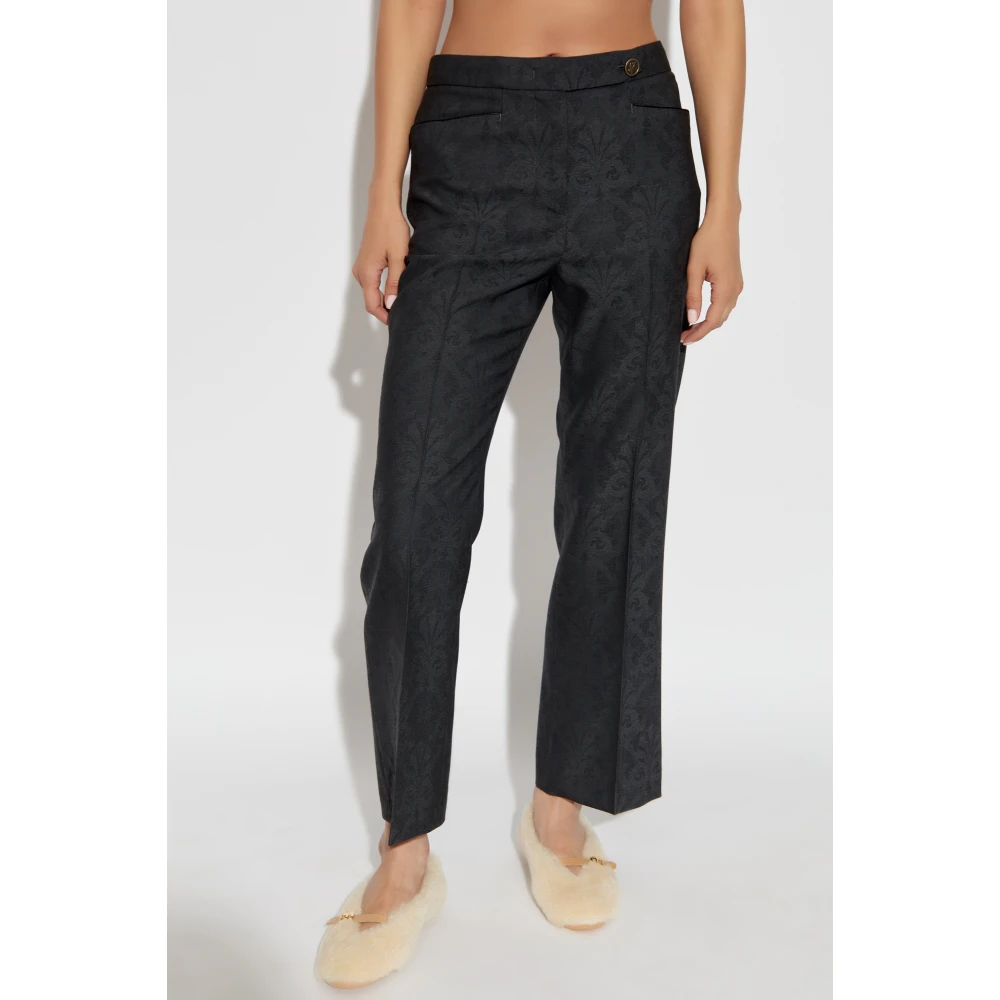 ETRO Geplooide broek met decoratief patroon Gray Dames