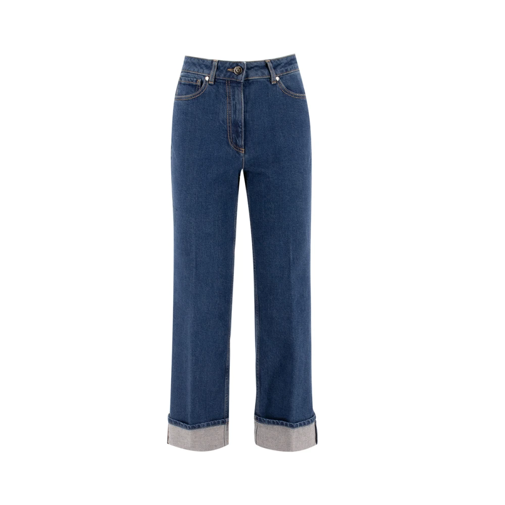 PESERICO Straight Jeans Blue Dames