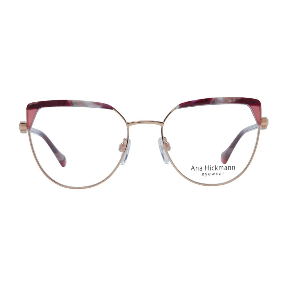 Ana Hickmann Rode Cat Eye Metalen Optische Frames Red Dames