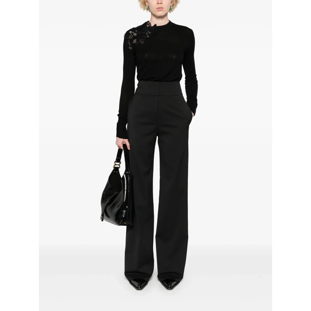 Ermanno Scervino Zwarte Crewneck Sweater Black Dames