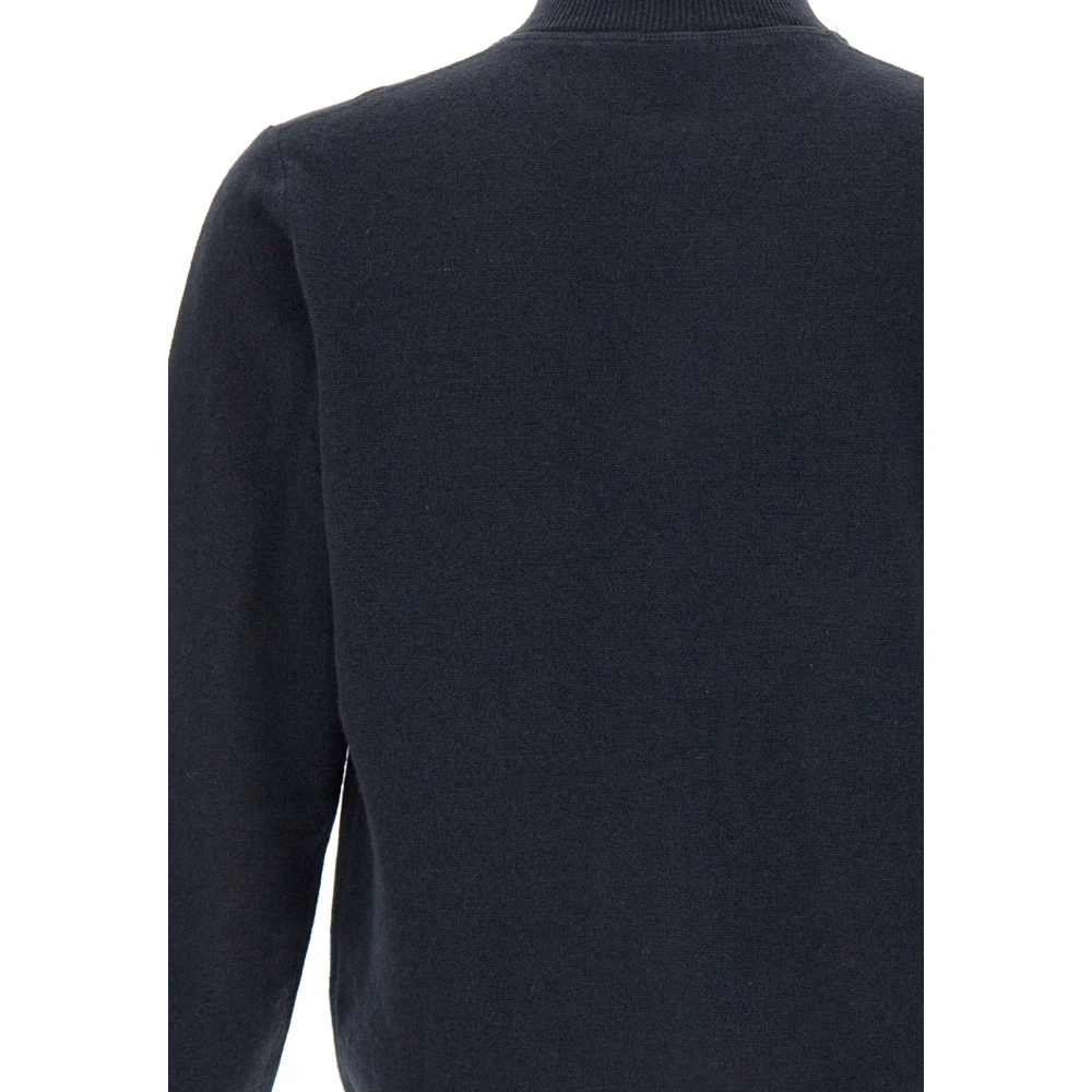Filippo De Laurentiis Navy Blue Wol Kasjmier Trui Blue Heren