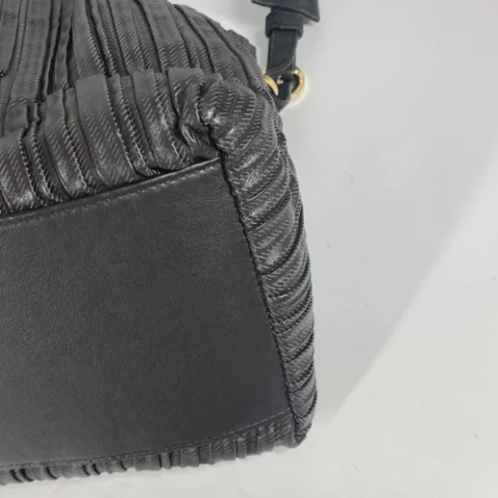 Bvlgari Vintage Pre-owned Fabric shoulder-bags Black Dames