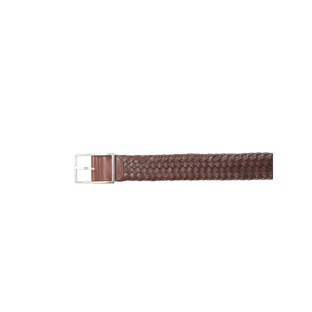 Dondup Omkeerbare Dubbele Gesp Donkerbruine Riem Brown Heren