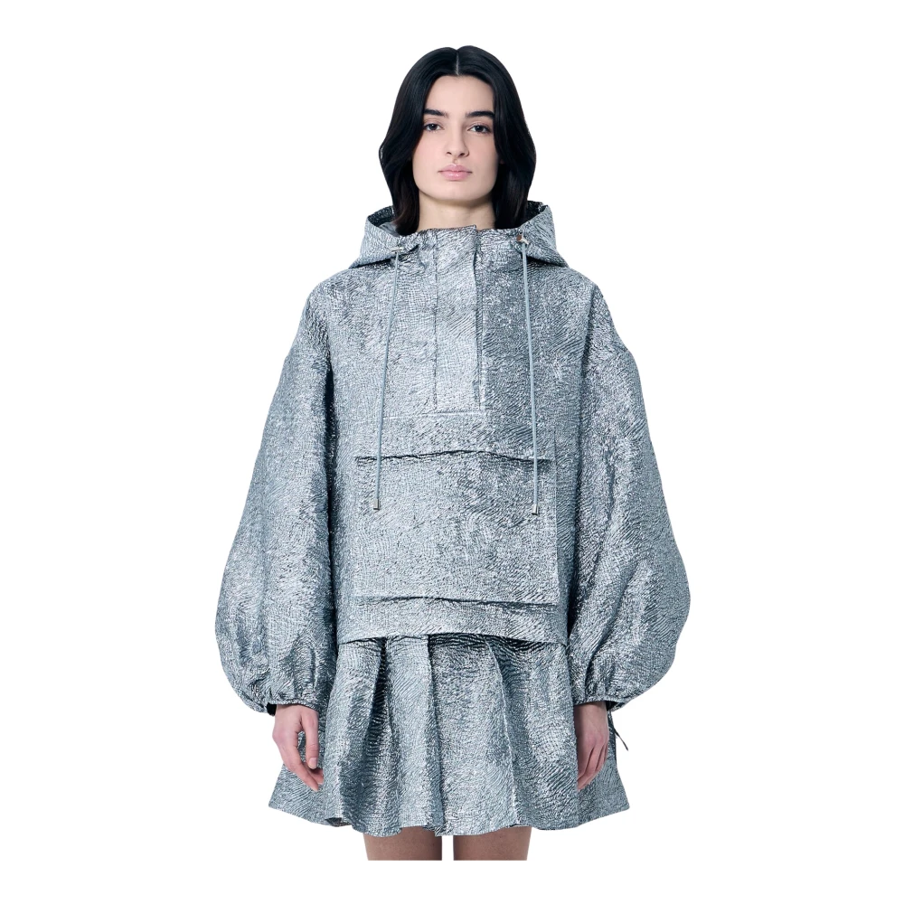 Cecilie Bahnsen Women's Gray Hoodies, S, Orion Jacket