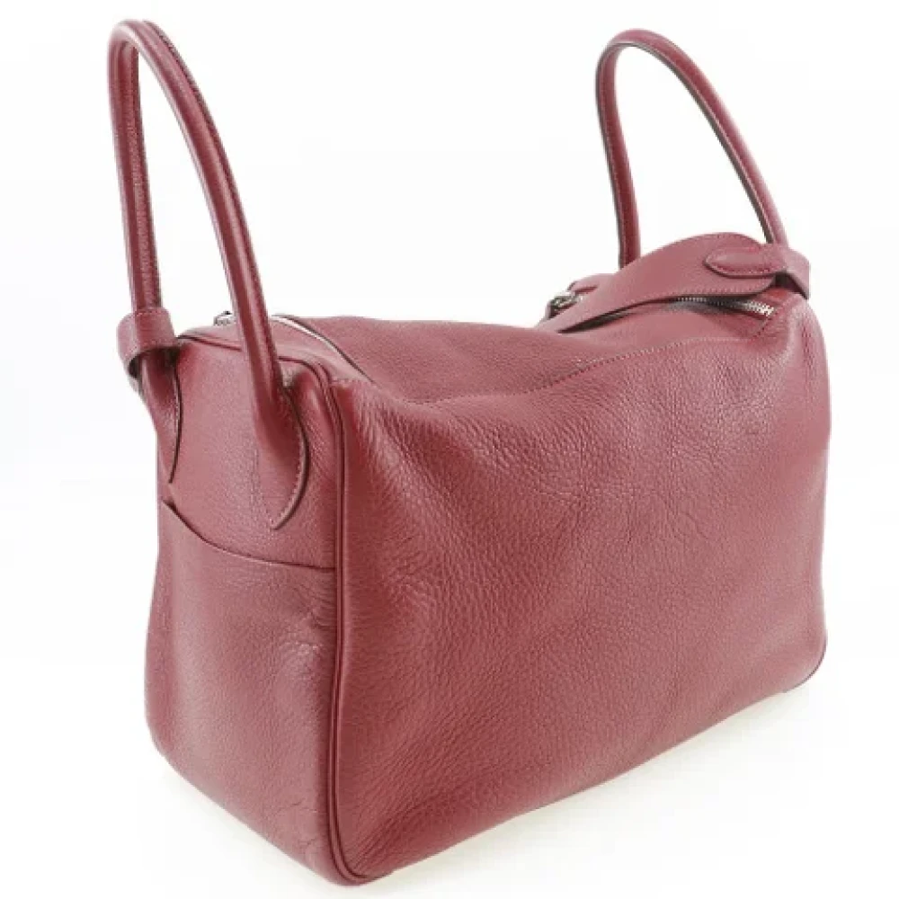 Hermès Vintage Pre-owned Leather shoulder-bags Red Dames