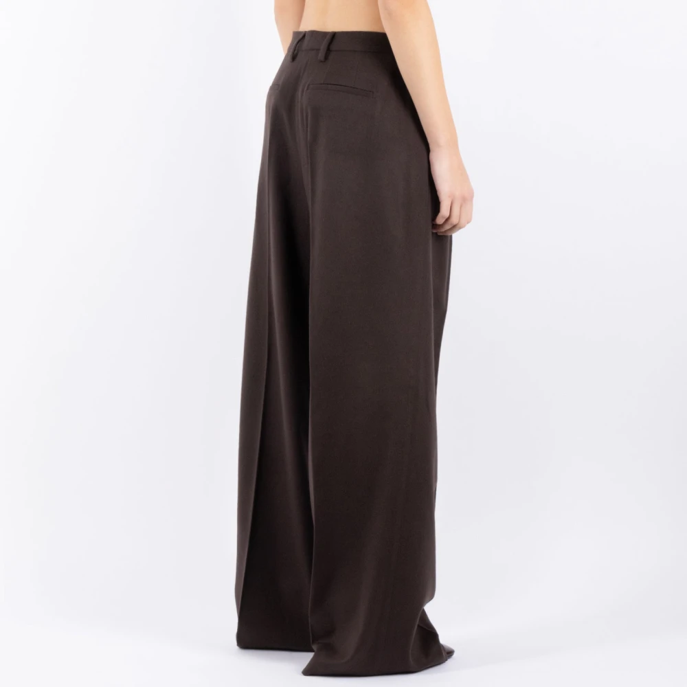 Officine Générale Bruine Wol Kasjmier Broek Brown Dames