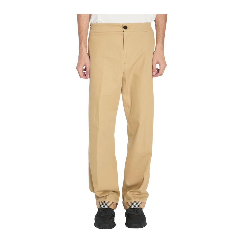 Burberry Uomo Beige Pantaloni, L, New,