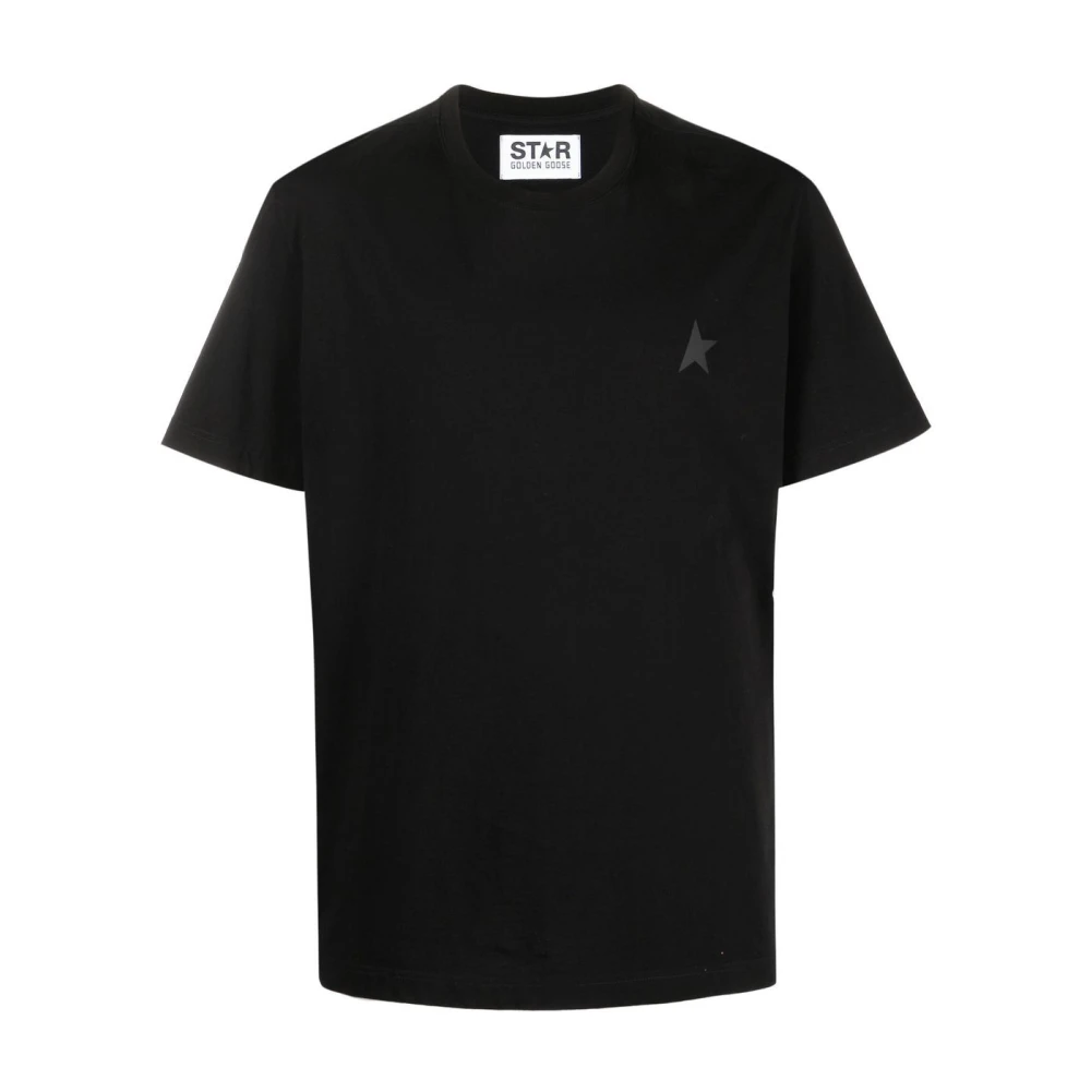 Golden Goose Mannelijk Zwart Tops Heren, S, Nylon, Ster T-Shirt