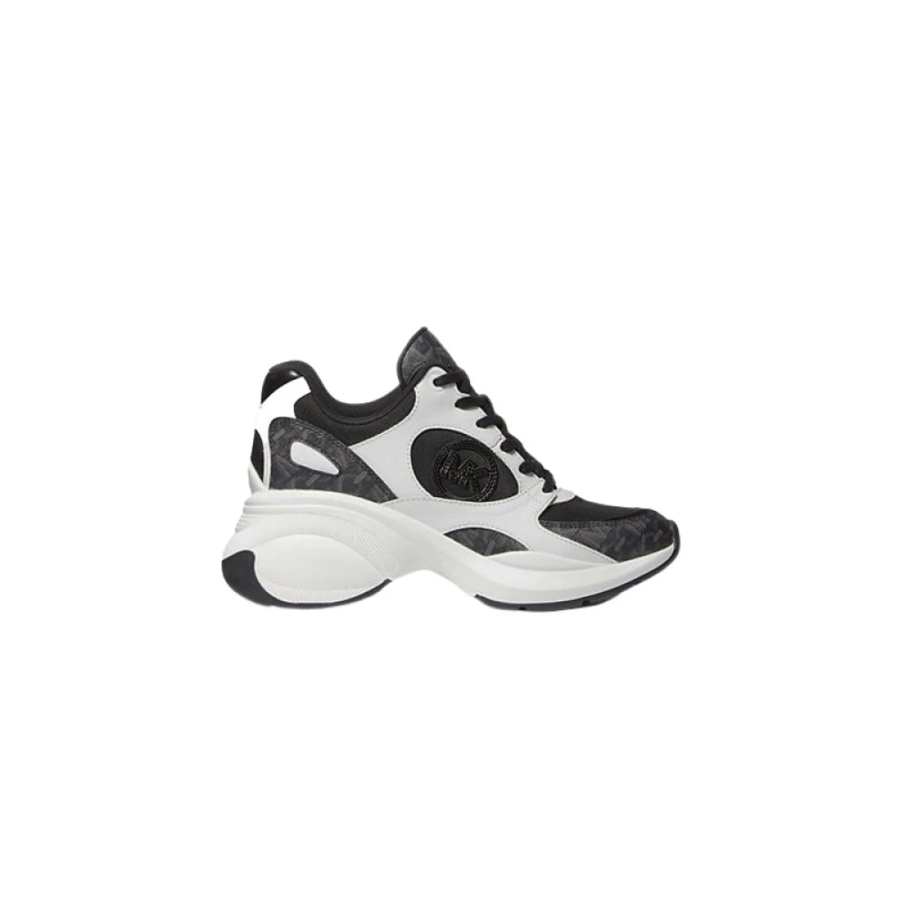 Michael Kors Zuma Empire Signature Logo and Mesh Trainer Dames Schoenen Zwart