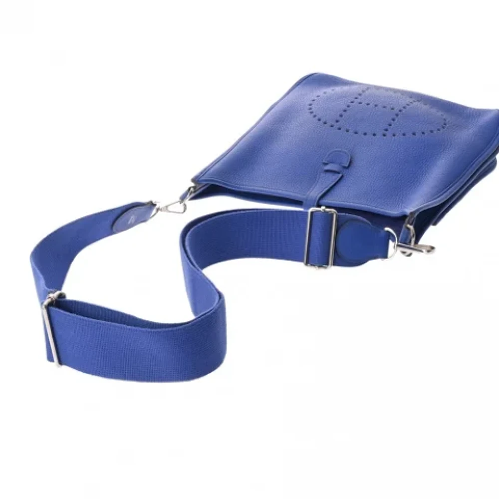 Hermès Vintage Pre-owned Leather shoulder-bags Blue Dames