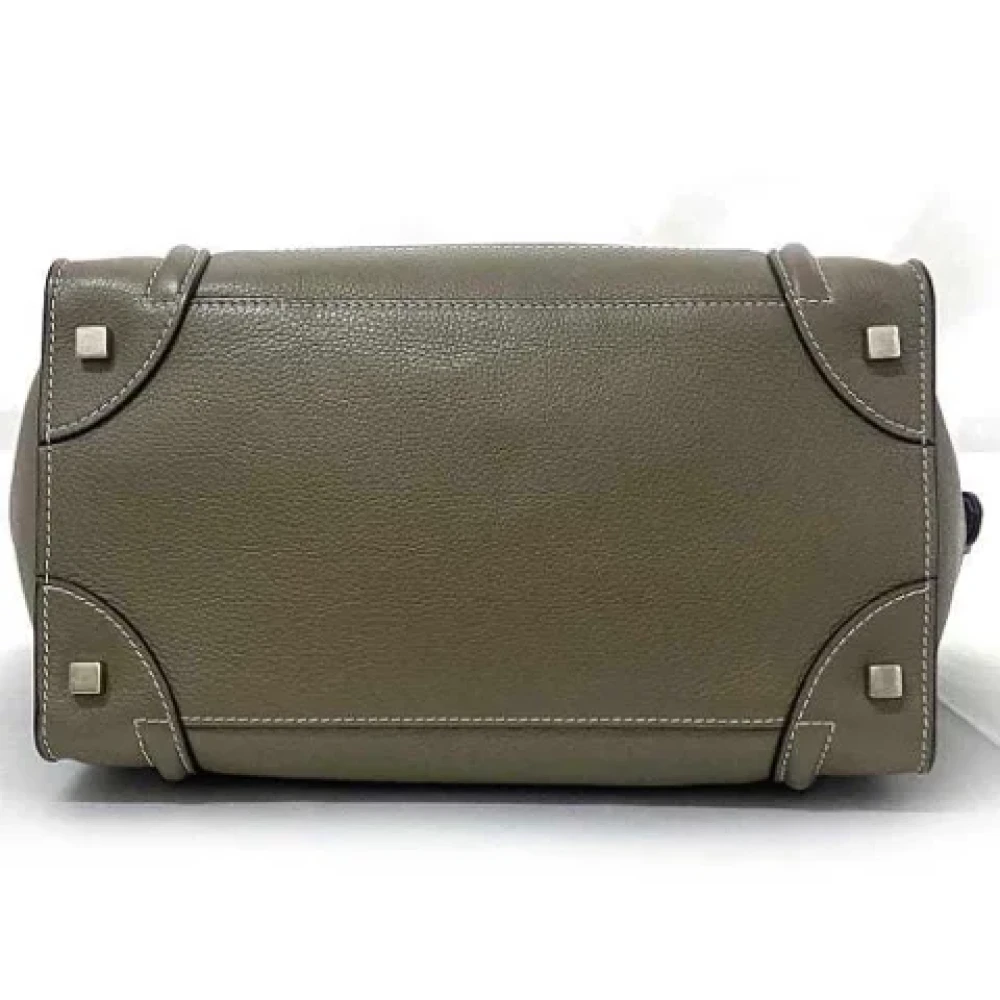 Celine Vintage Pre-owned Leather totes Gray Dames