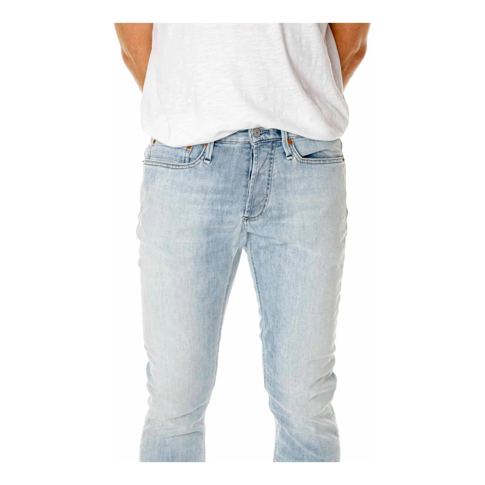 Denham Slim Fit Mid Waist Jeans Blue Heren