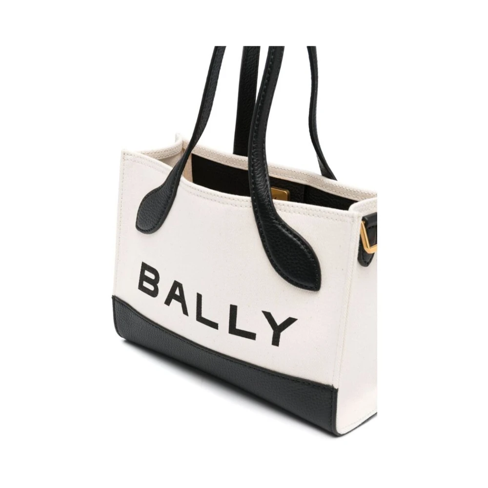 Bally Logo-Print Kleurblok Tas Beige Dames
