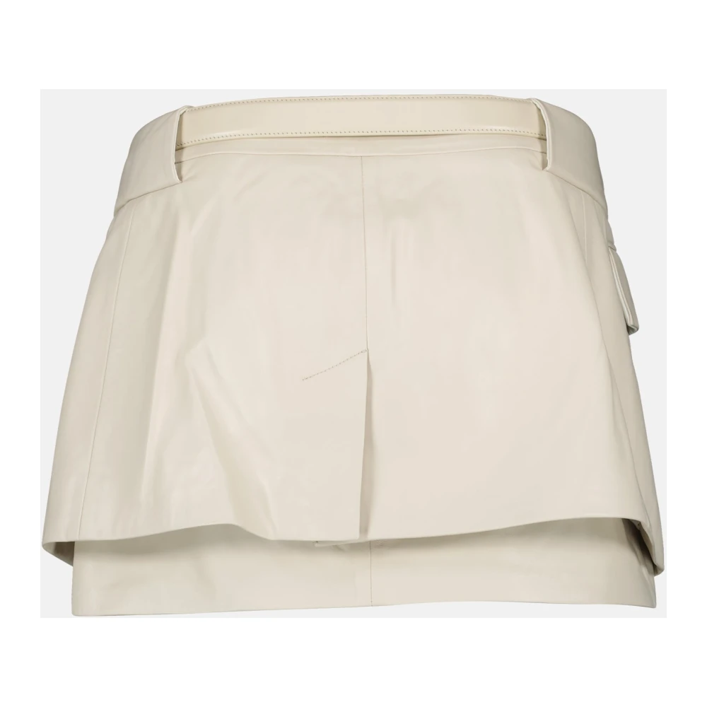 IRO Beige Leren Rok Yori Beige Dames
