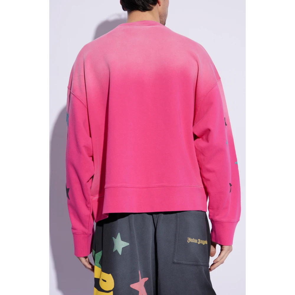Palm Angels Gedrukte sweatshirt Pink Heren