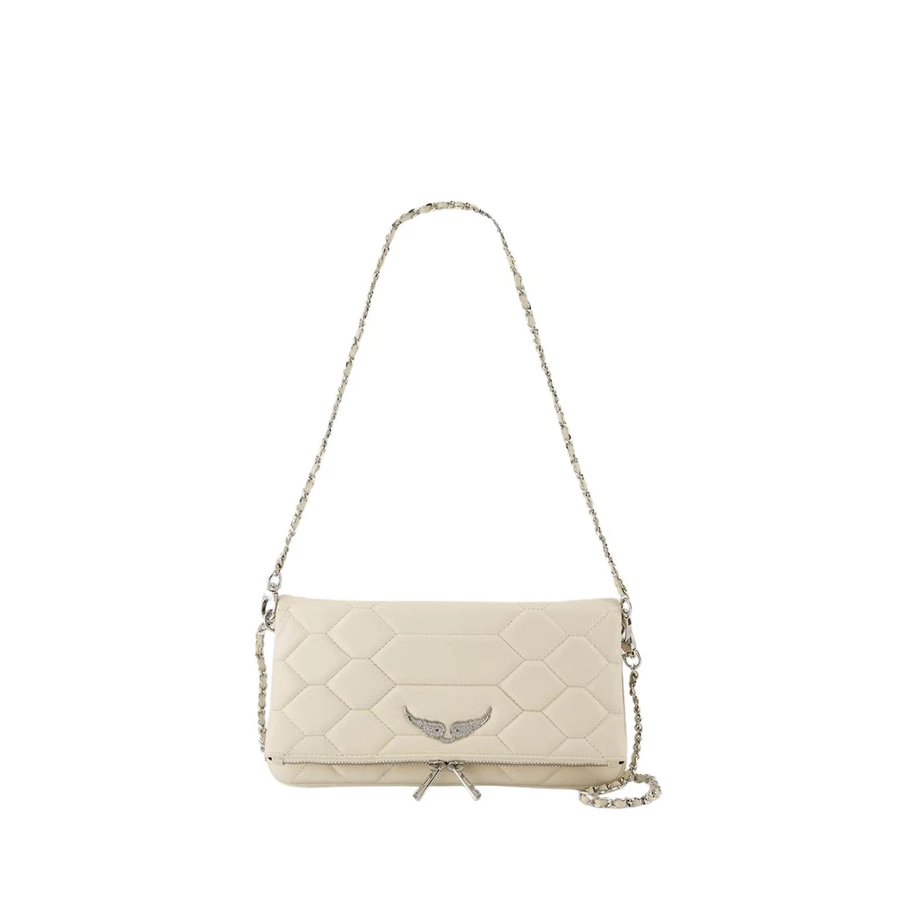 Zadig & Voltaire Witte Leren Crossbody Tas Blauw Flash White Dames